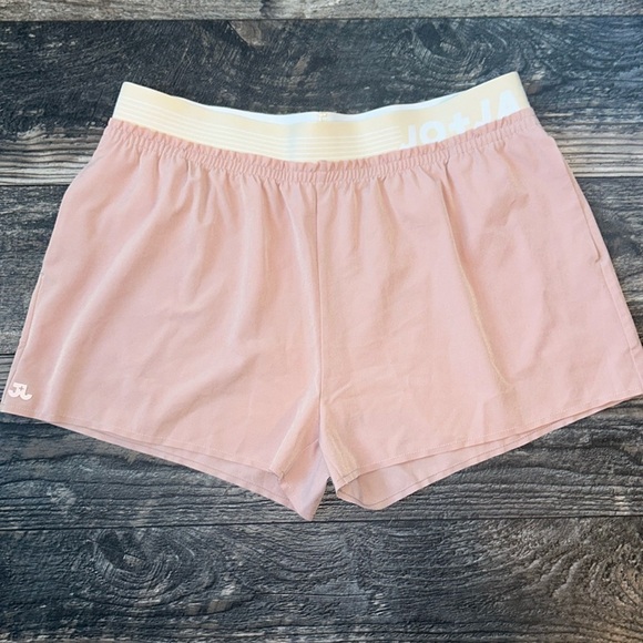 Light Pink Jo Jax Shorts Pockets Elastic Waist Dancer Gymnast Activewear Large - Picture 1 of 8